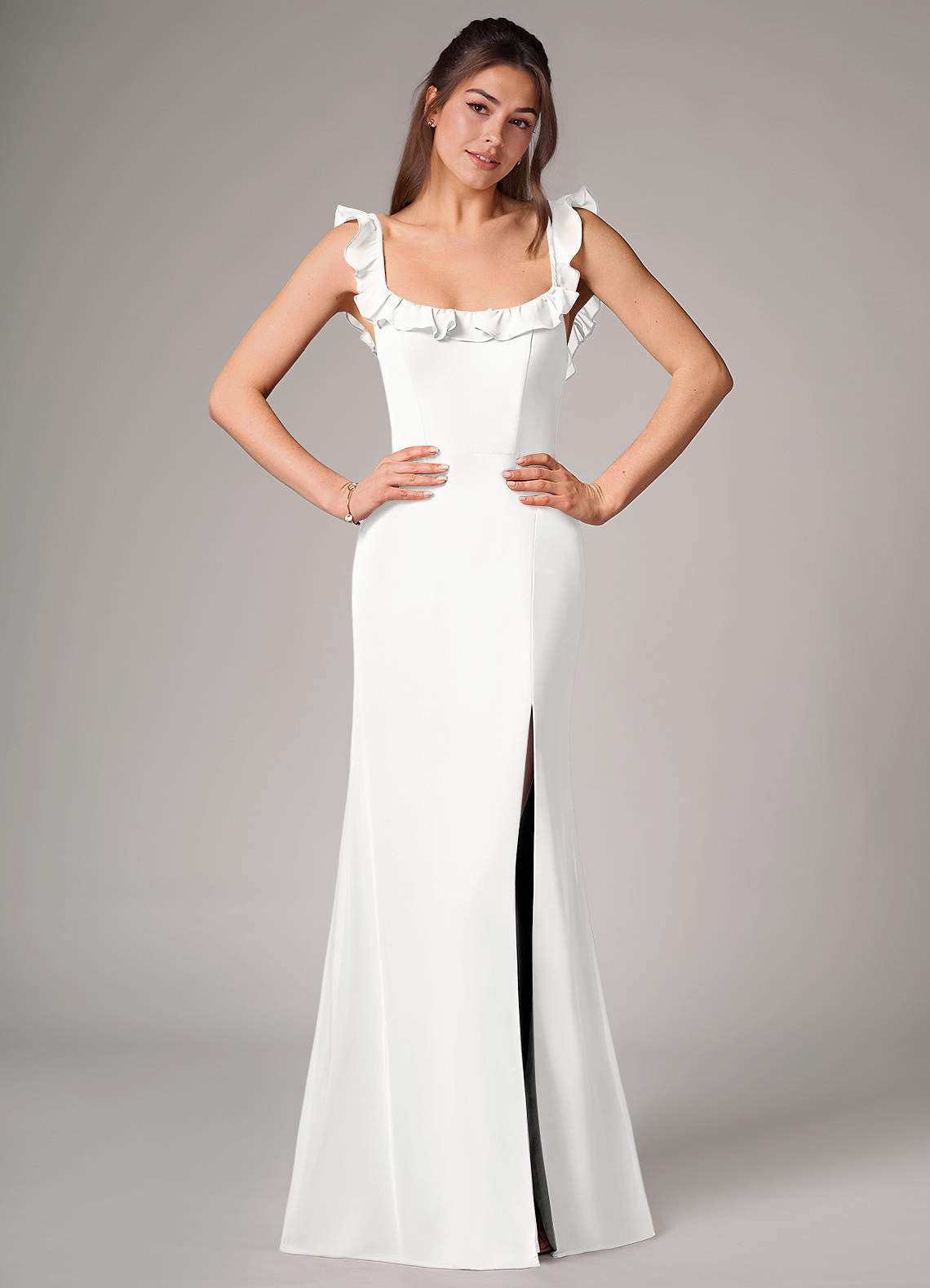 elyessen Callie Sky Blue Mermaid Side Slit Chiffon Convertible Dress 7