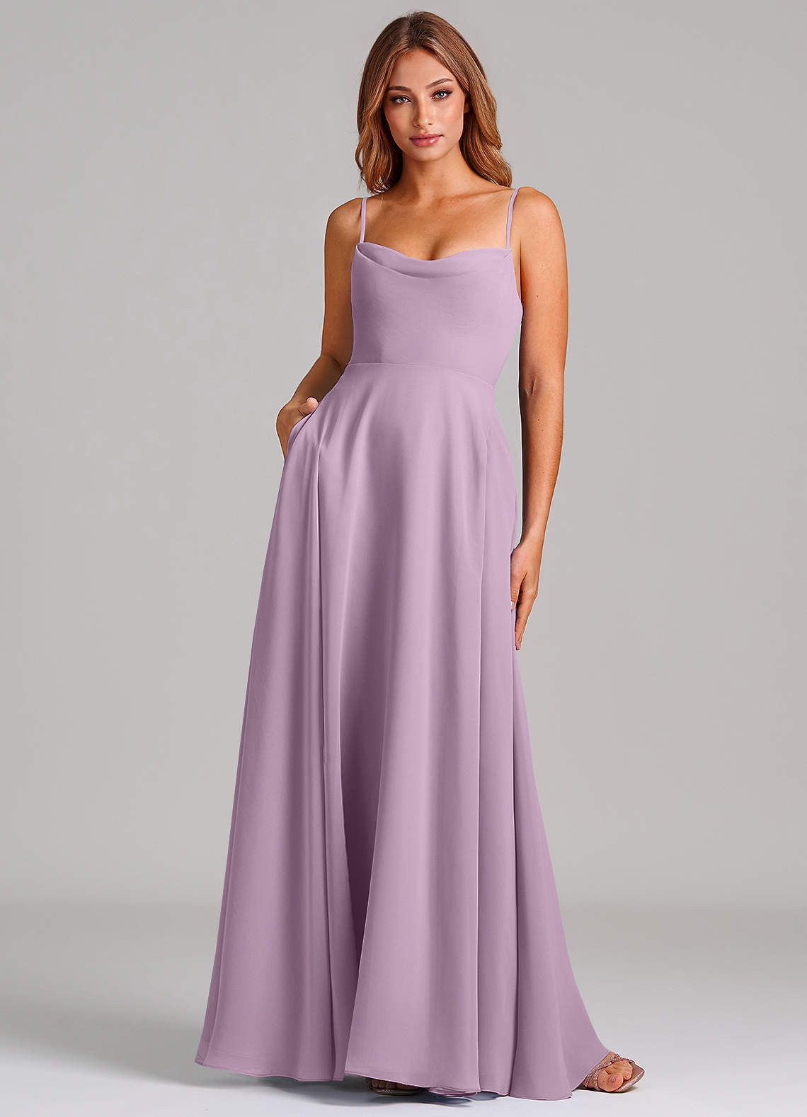 elyessen Elle Dusty Sage A-Line Pleated Chiffon Dress 4
