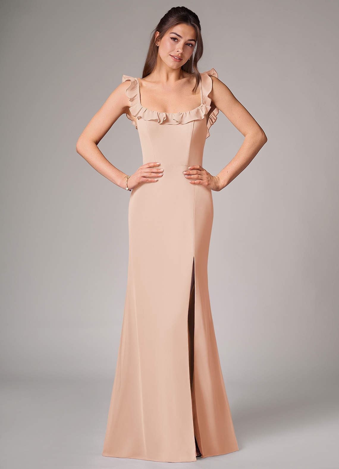 elyessen Callie Sky Blue Mermaid Side Slit Chiffon Convertible Dress 4