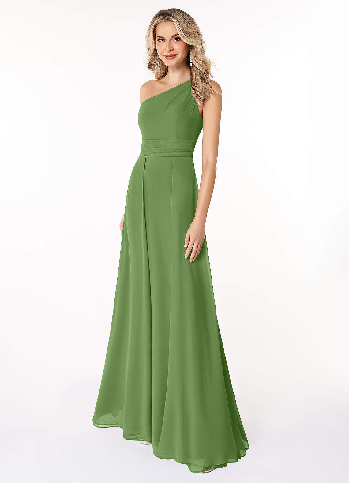 elyessen Dallas Black A-Line One Shoulder Chiffon Dress 1