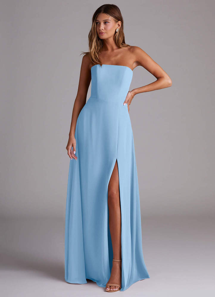elyessen Wren Black A-Line Side Slit Chiffon Convertible Dress 2