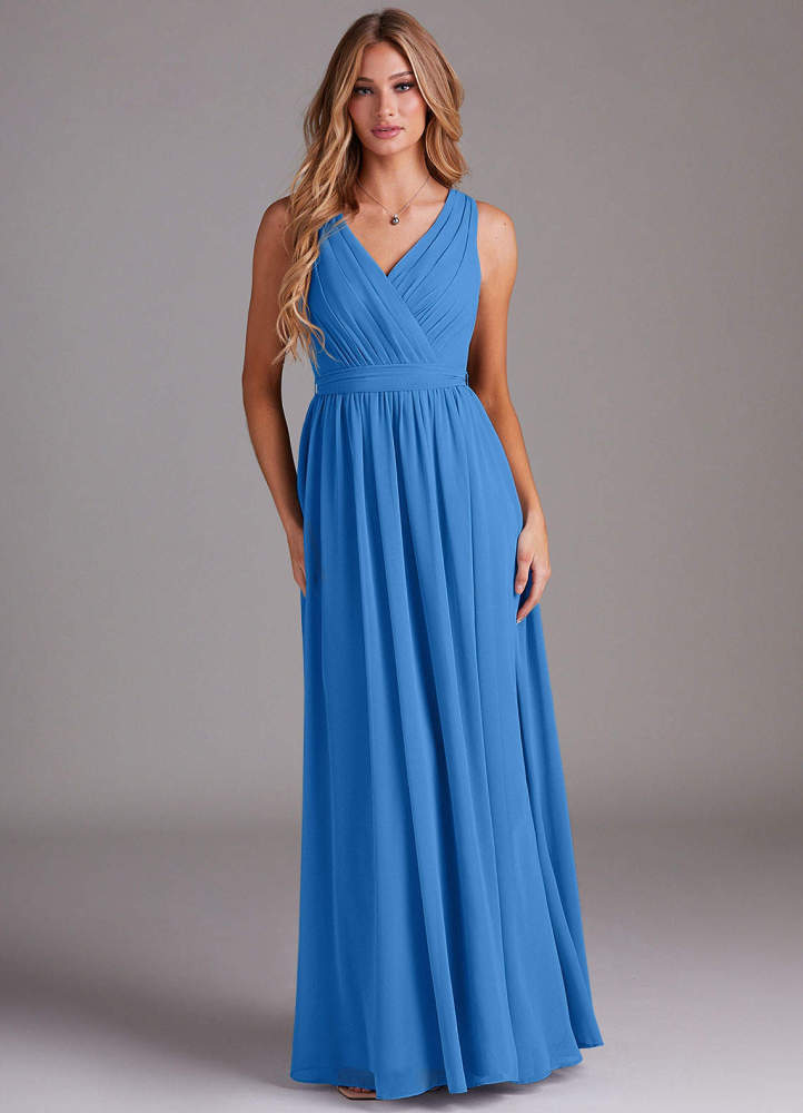 elyessen Kingsley Dusty Sage A-Line Lace Chiffon Dress 6