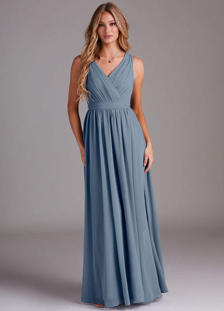 elyessen Kingsley Dusty Sage A-Line Lace Chiffon Dress 2