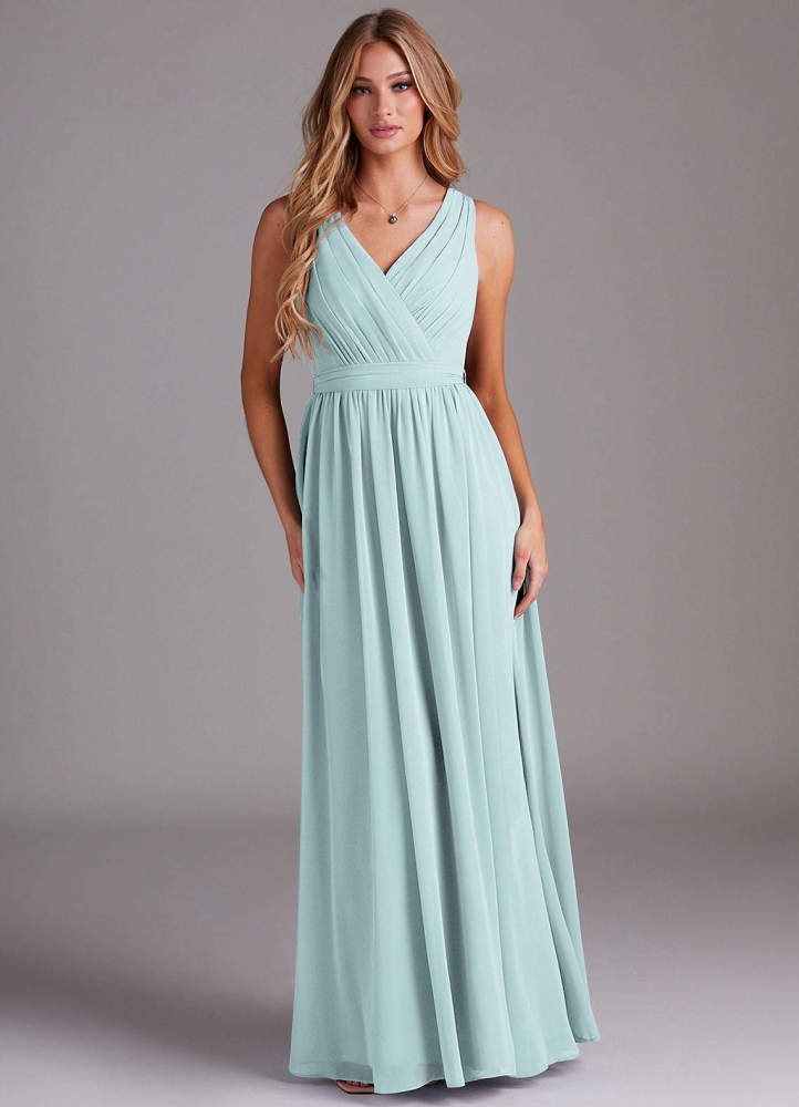 elyessen Kingsley Dusty Sage A-Line Lace Chiffon Dress 2