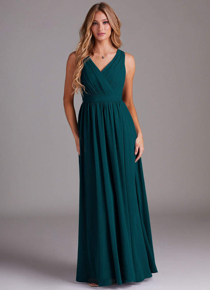 elyessen Kingsley Dusty Sage A-Line Lace Chiffon Dress 1