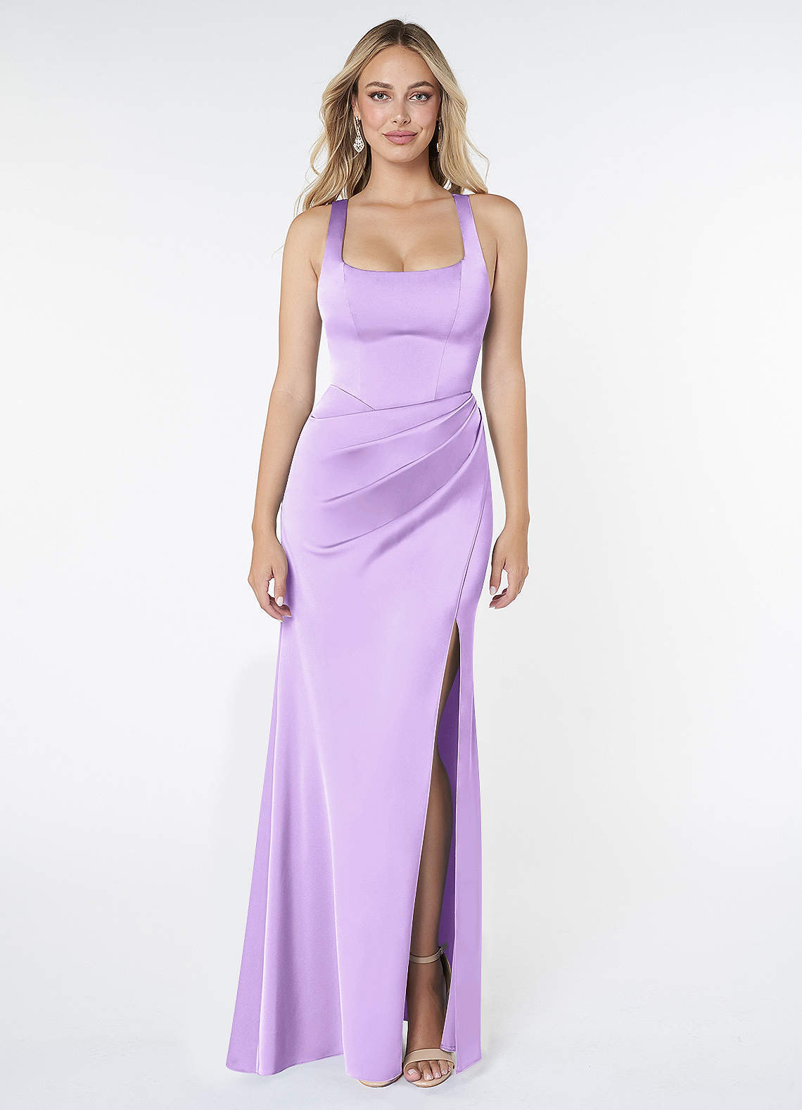 elyessen Mero Black Mermaid Pleated Stretch Satin Dress 5