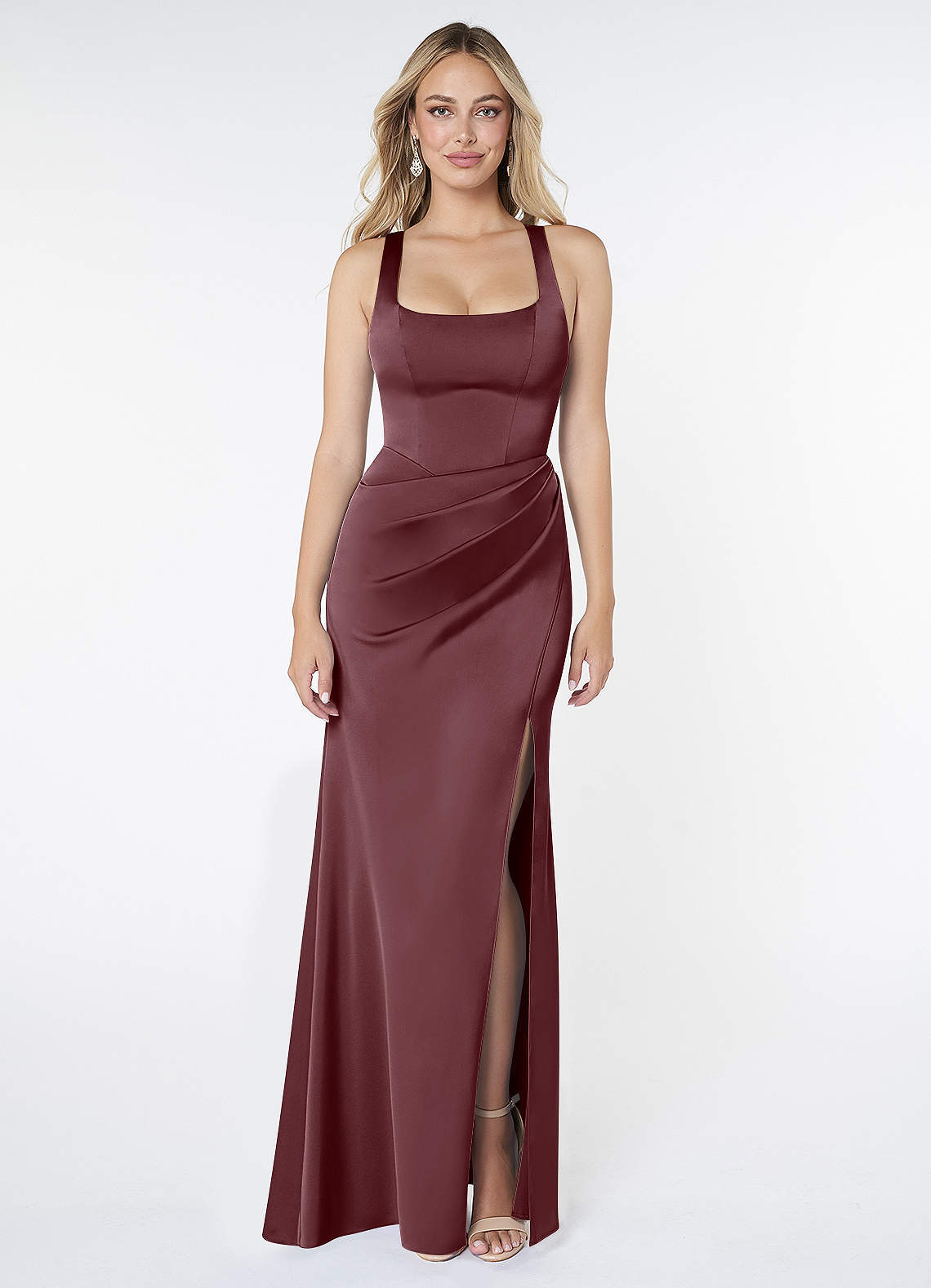 elyessen Mero Black Mermaid Pleated Stretch Satin Dress 5