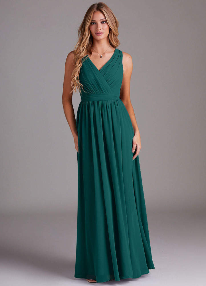 elyessen Kingsley Dusty Sage A-Line Lace Chiffon Dress 1