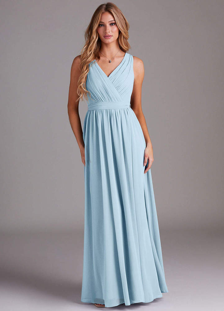 elyessen Kingsley Dusty Sage A-Line Lace Chiffon Dress 1