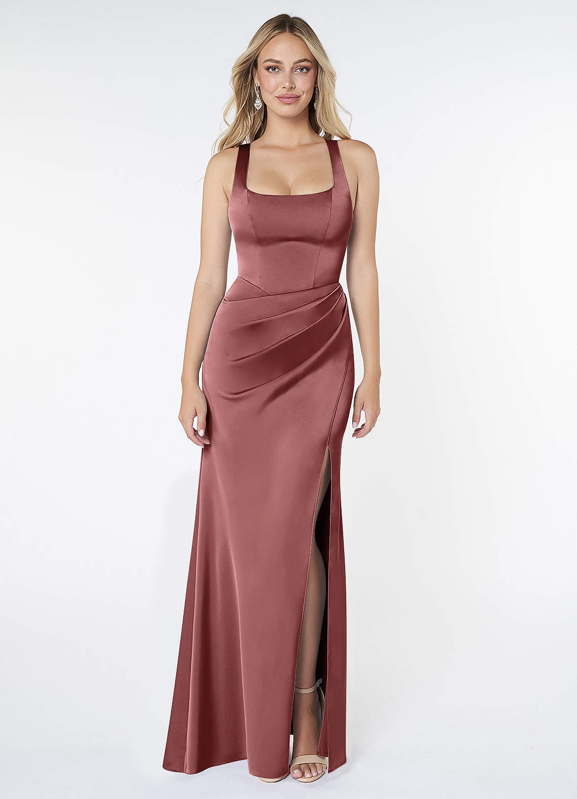 elyessen Mero Black Mermaid Pleated Stretch Satin Dress 5