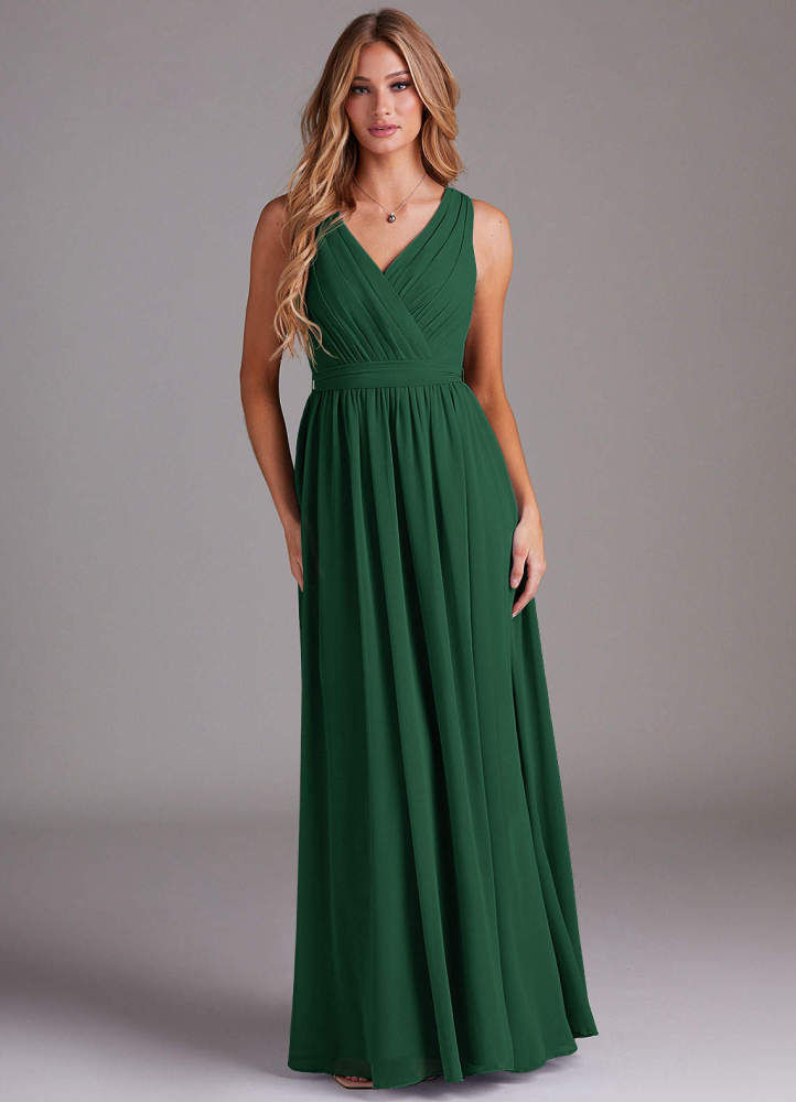 elyessen Kingsley Dusty Sage A-Line Lace Chiffon Dress 1