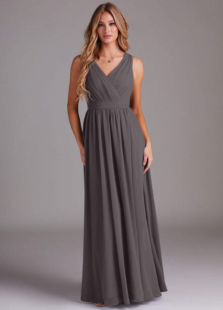 elyessen Kingsley Dusty Sage A-Line Lace Chiffon Dress 6