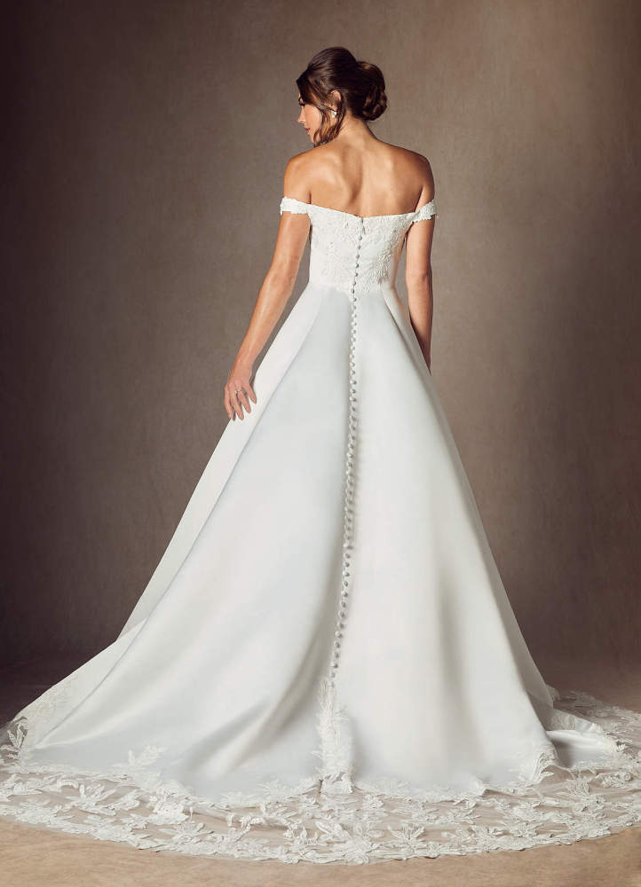 elyessen Kimberlee Diamond White Ball-Gown Sweetheart Neckline Lace Dress