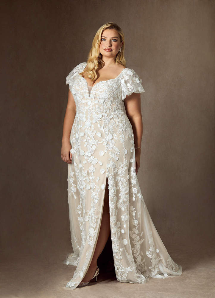 elyessen Diamond White A-Line Sweetheart Lace Dress