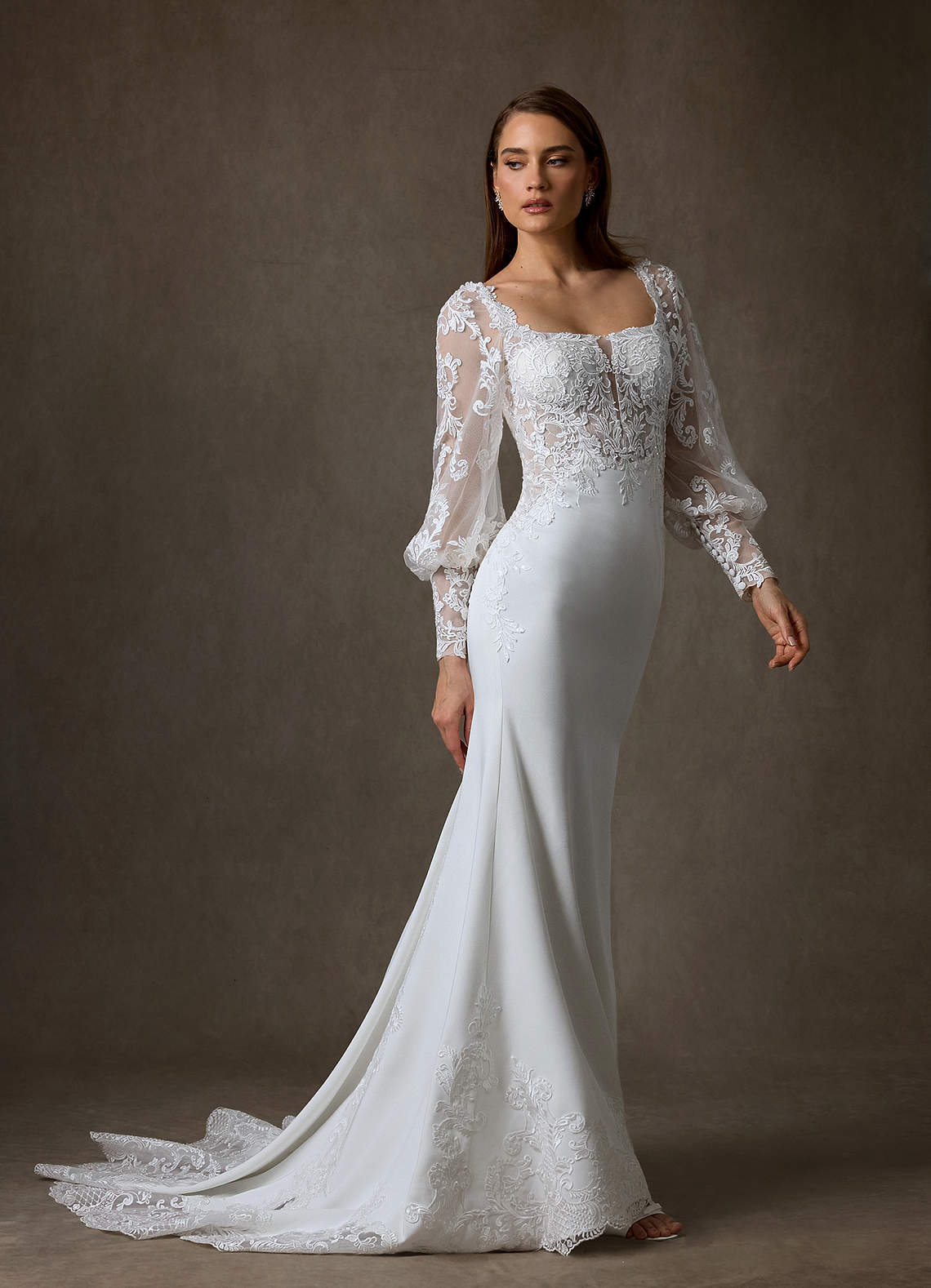 elyessen Isadora Diamond White Mermaid Lace Dress