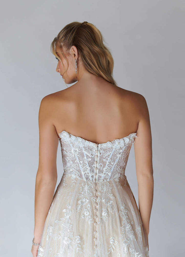 elyessen Diamond White A-Line Sweetheart Sequins Tulle Dress