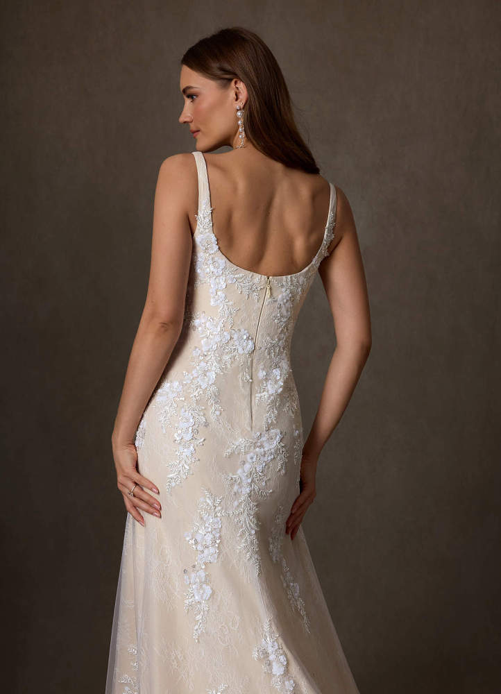 elyessen Rosalie Diamond White A-Line Lace Dress