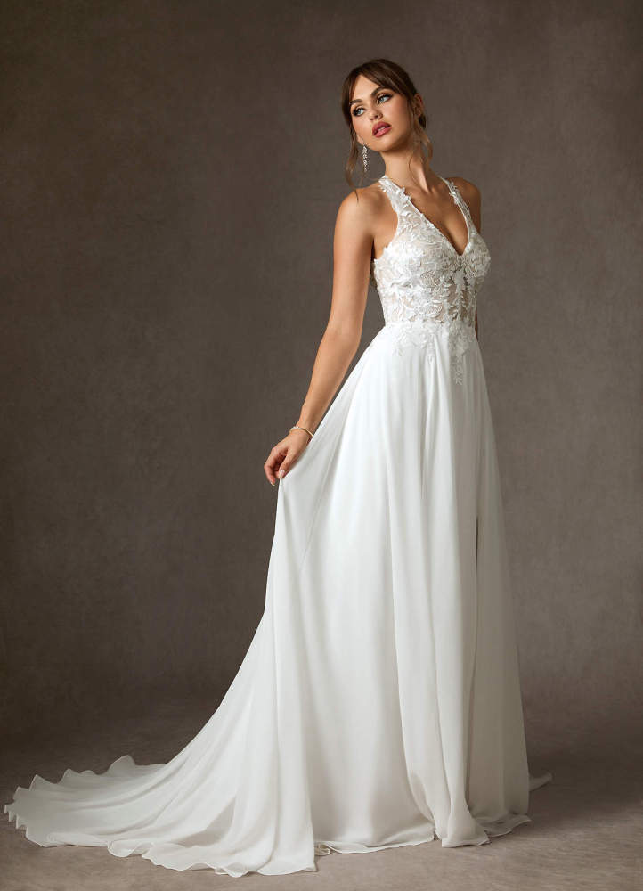 elyessen Sonja Diamond White A-Line Lace Dress