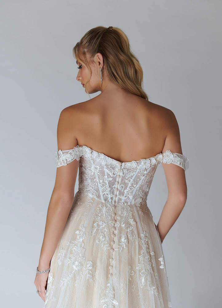 elyessen Diamond White A-Line Sweetheart Sequins Tulle Dress