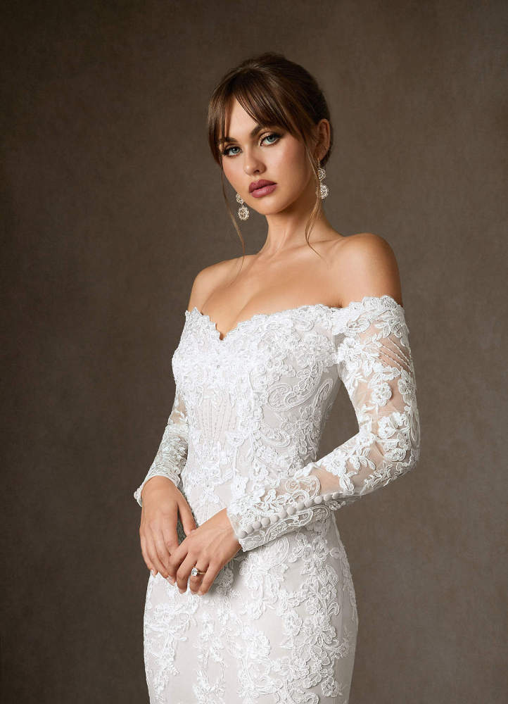 elyessen Empiria Diamond White Mermaid Sequins Tulle Dress