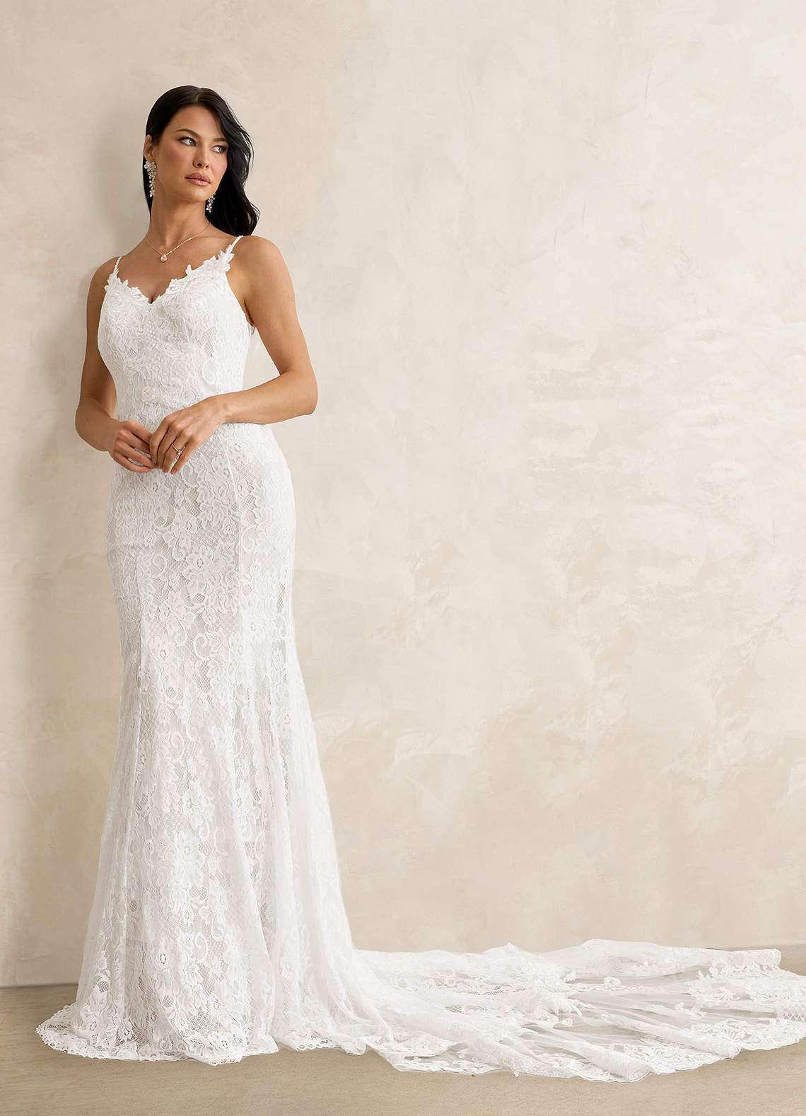 elyessen Prudence Diamond White Mermaid Sequins Tulle Dress
