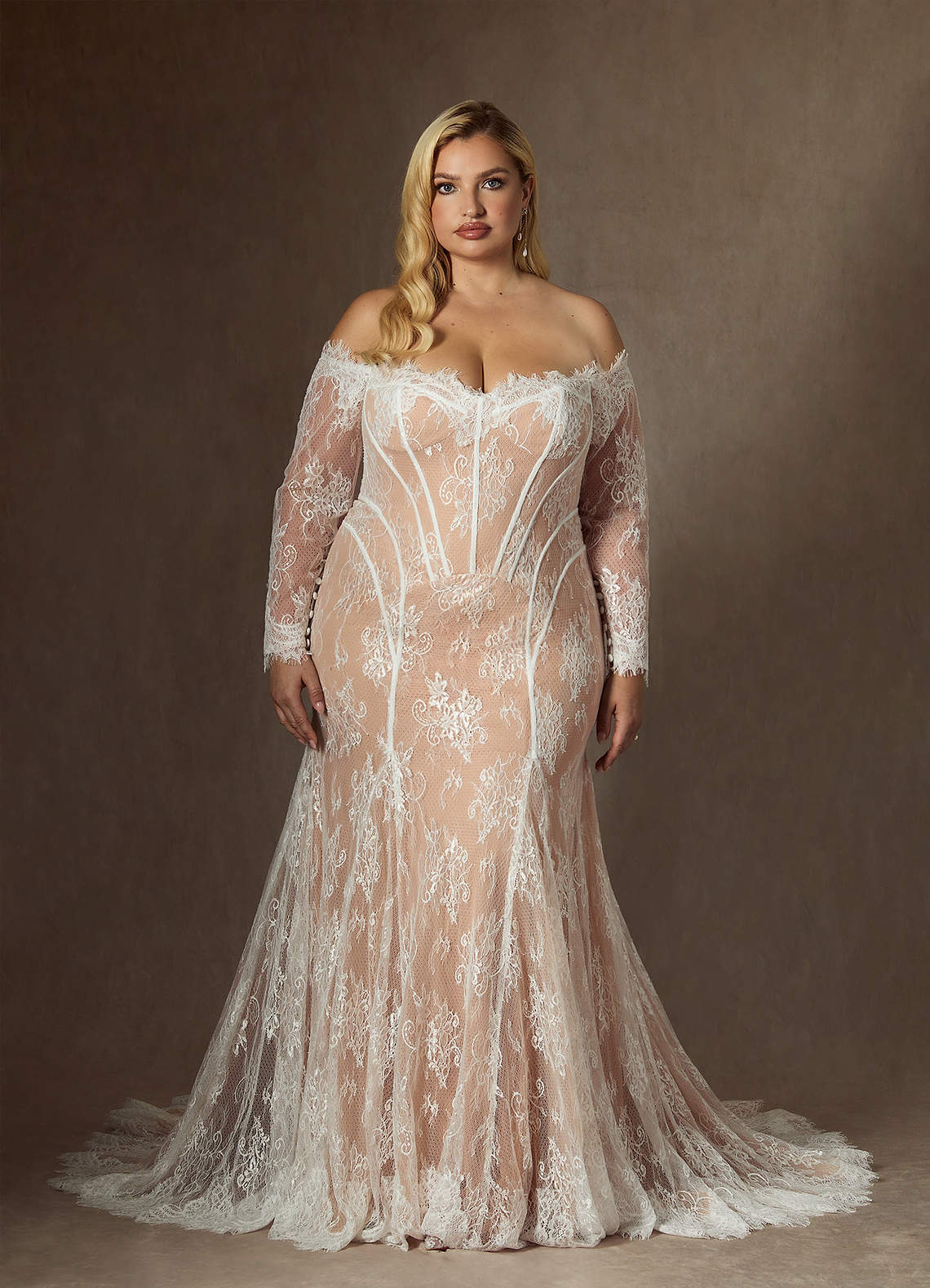 elyessen  Diamond White Mermaid Off the Shoulder Tulle Dress