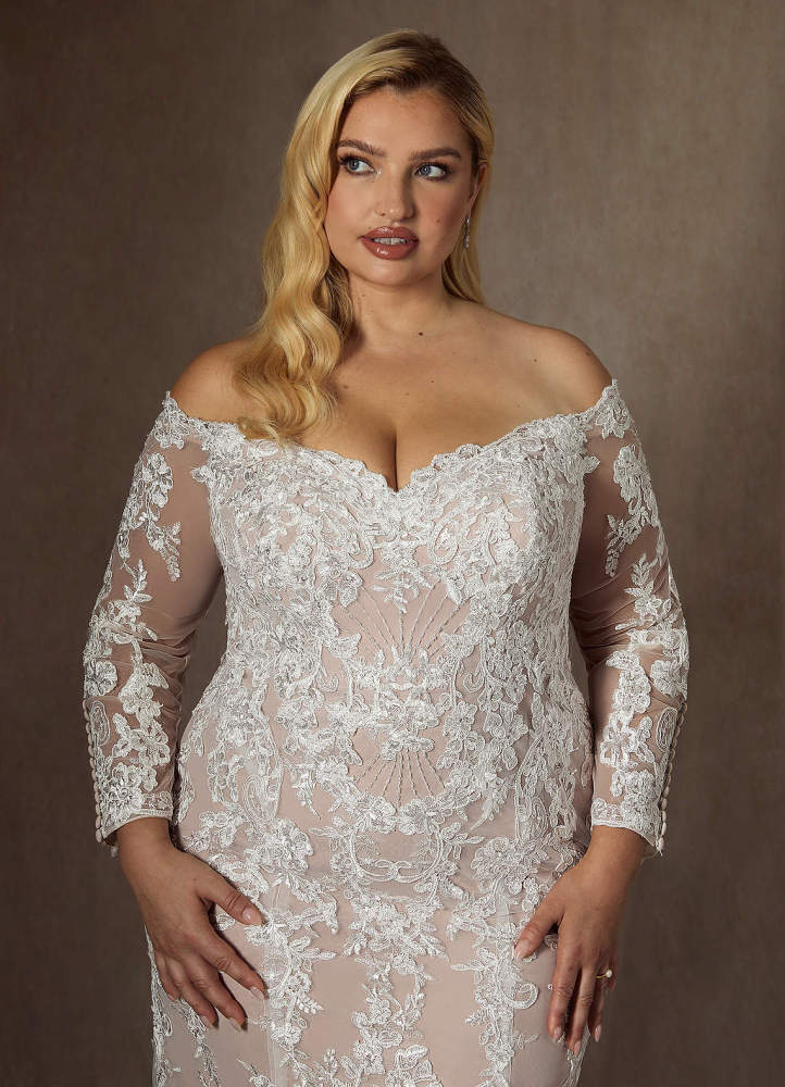 elyessen  Diamond White Mermaid Sequins Tulle Dress