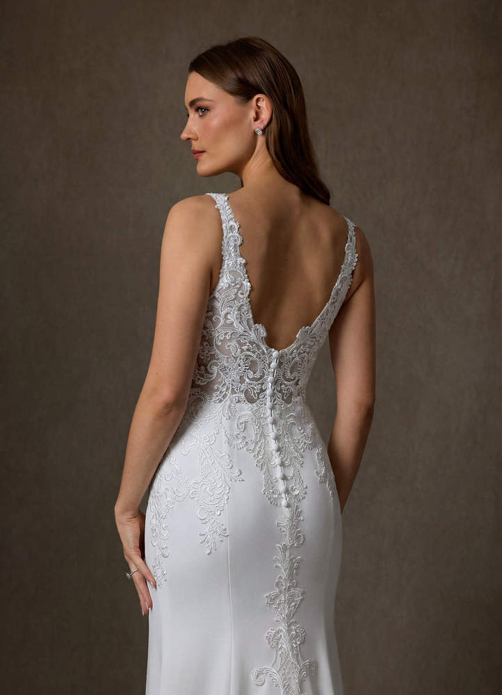 elyessen Isadora Diamond White Mermaid Lace Dress