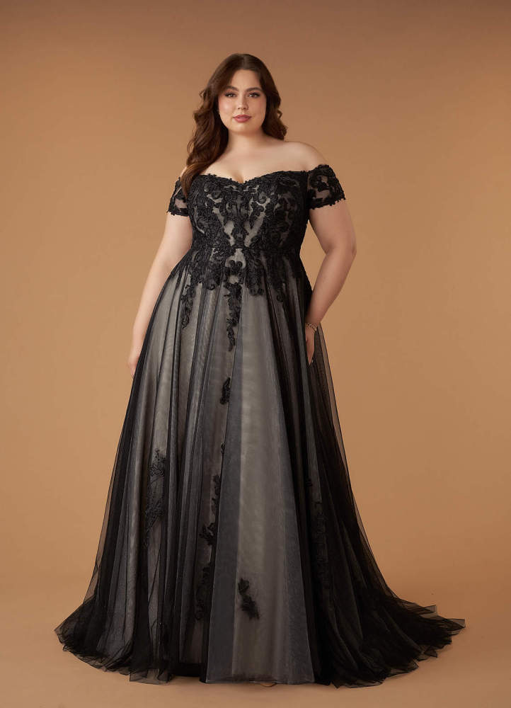 elyessen  Diamond White Ball-Gown Off the Shoulder Tulle Dress