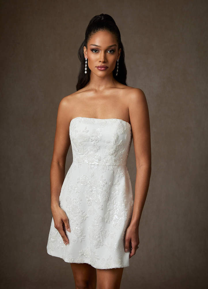 elyessen Atila Diamond White A-Line Lace Dress