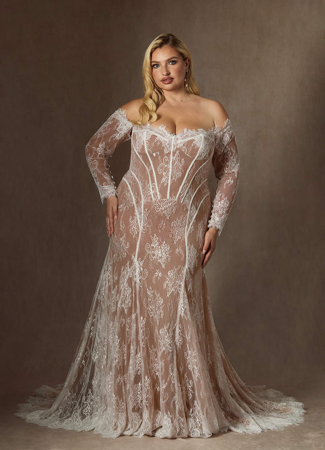 elyessen  Diamond White Mermaid Off the Shoulder Tulle Dress