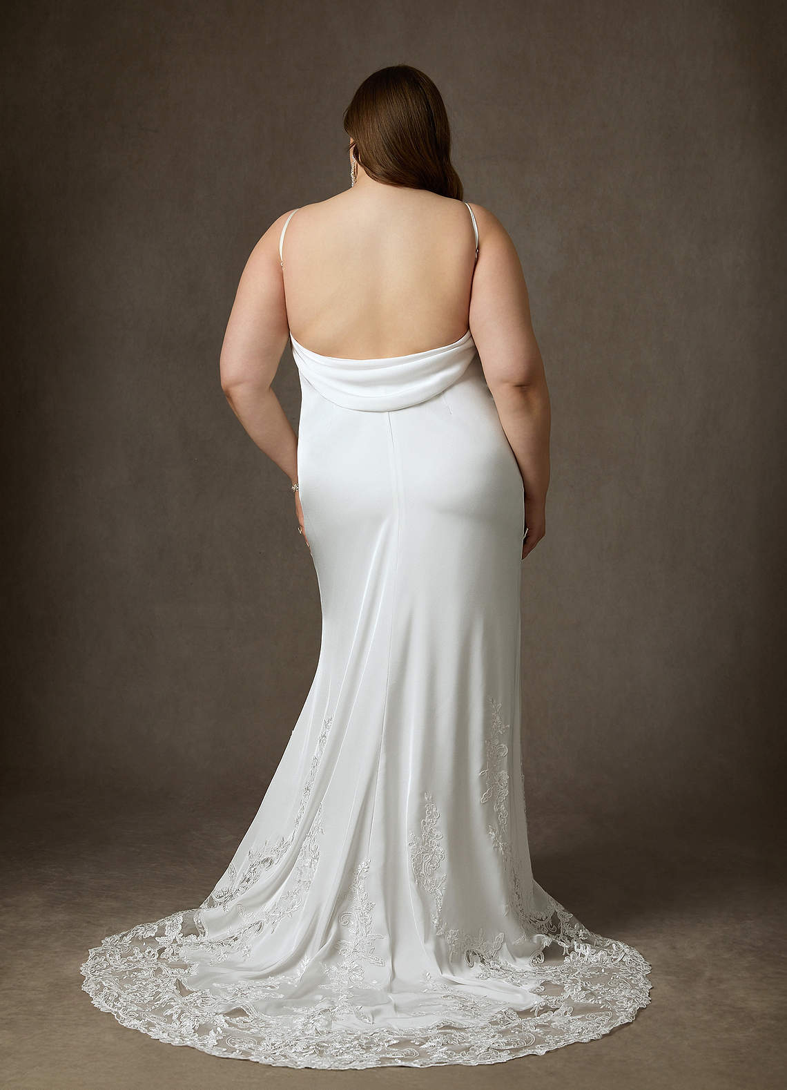 elyessen Eliora Stretch Diamond White Fit and Flare Stretch Satin Dress