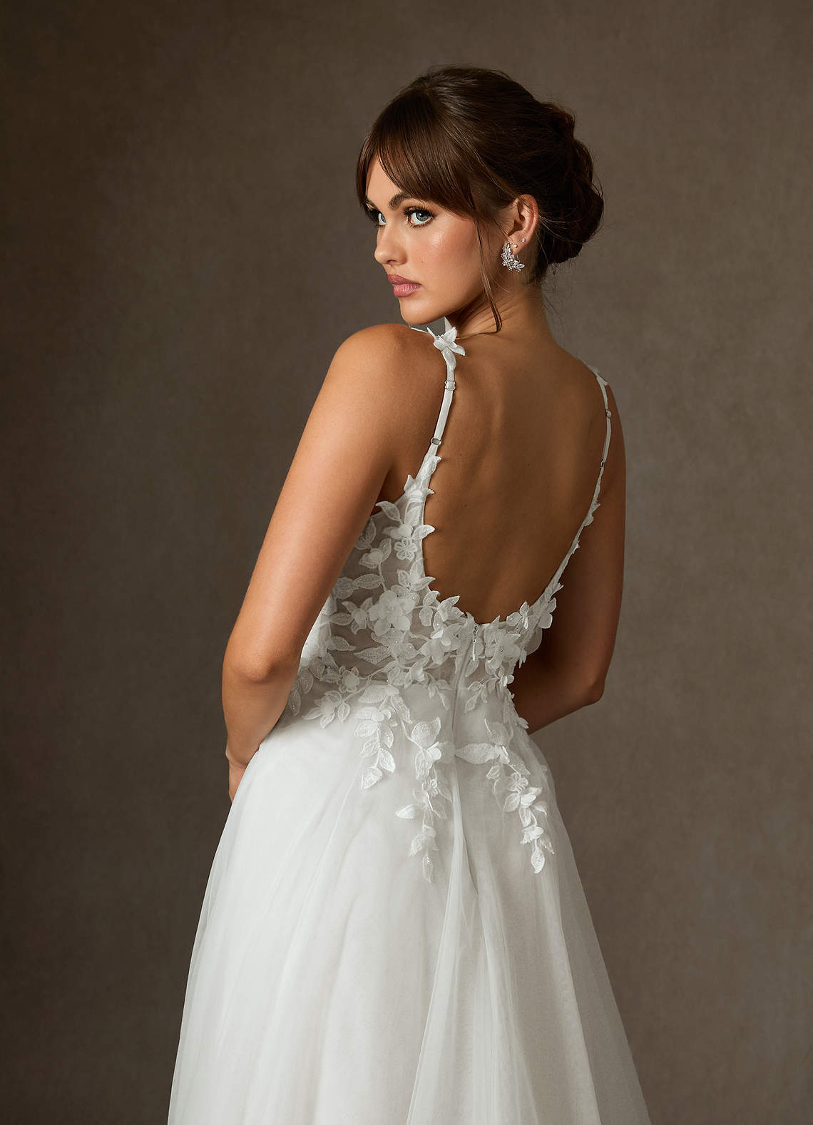 elyessen Shayna Diamond White Ball-Gown Lace Dress