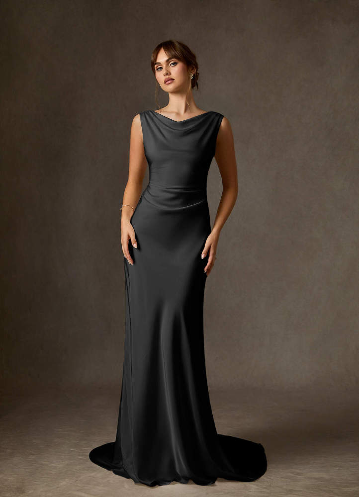 elyessen Kieryn Stretch Diamond White Fit and Flare Stretch Satin Dress