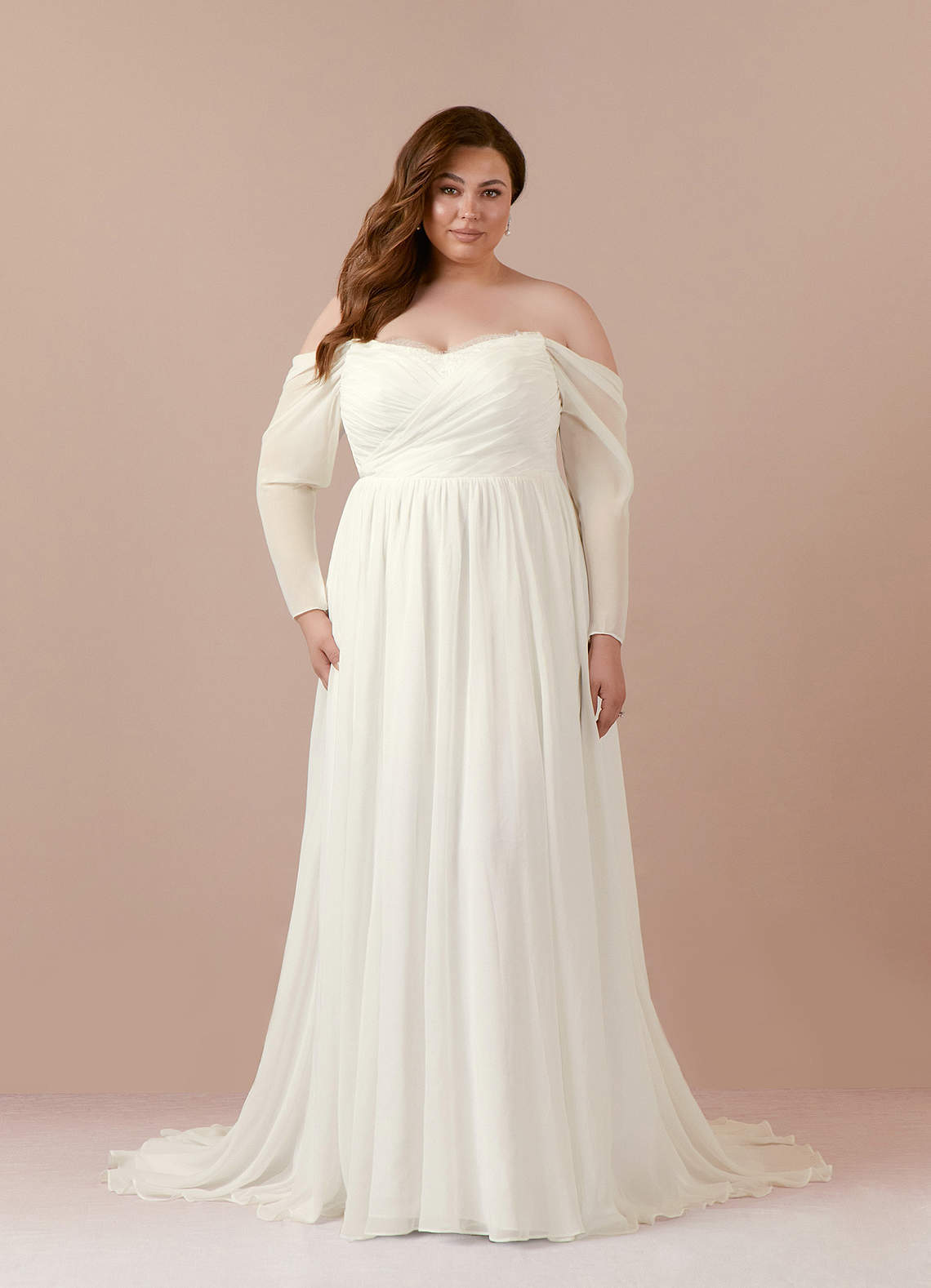 elyessen  Diamond White A-Line Sweetheart lace Chiffon Dress