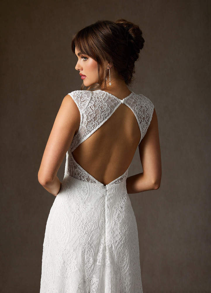 elyessen Lilly Diamond White A-Line Lace Dress