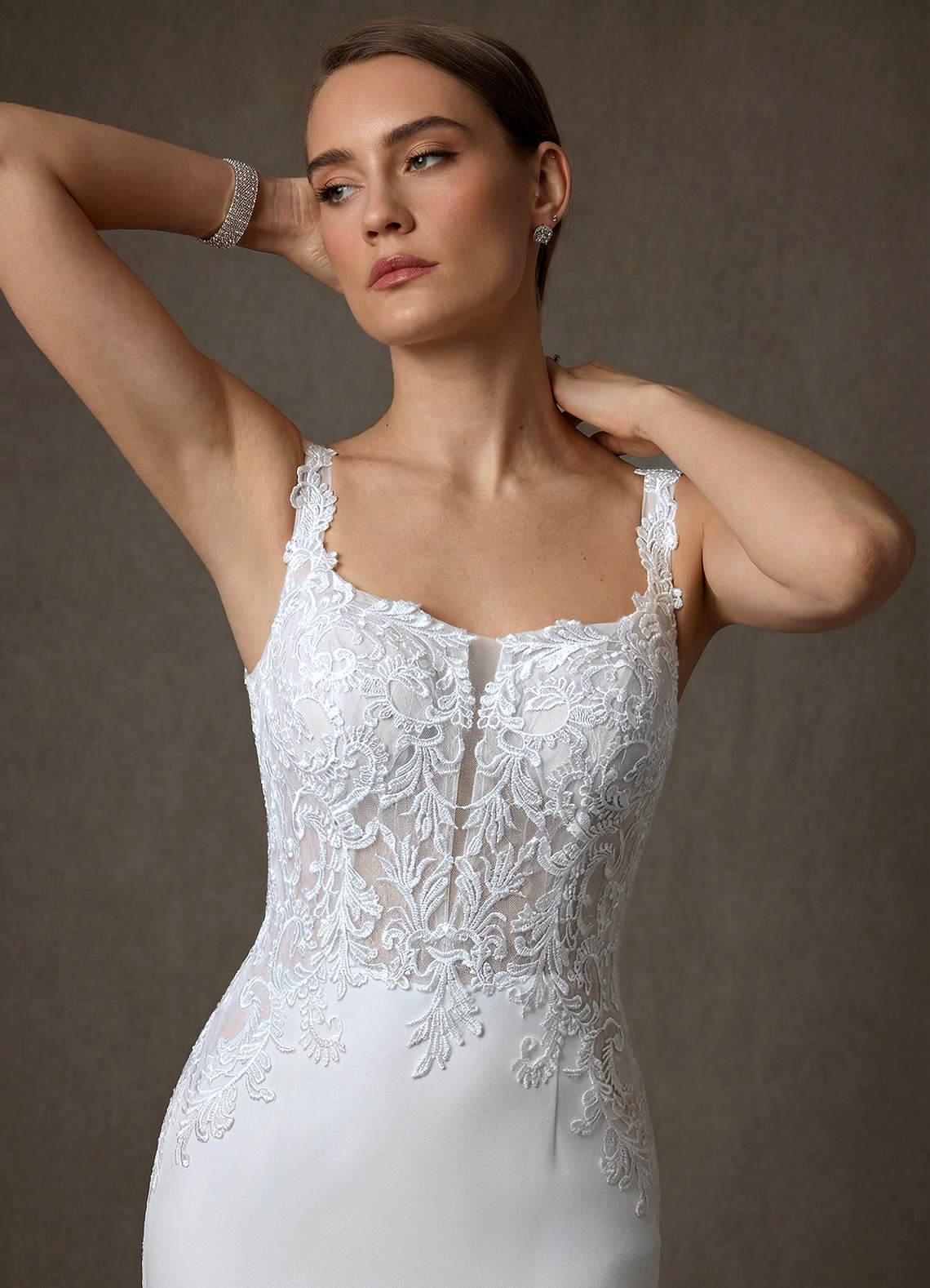 elyessen Isadora Diamond White Mermaid Lace Dress