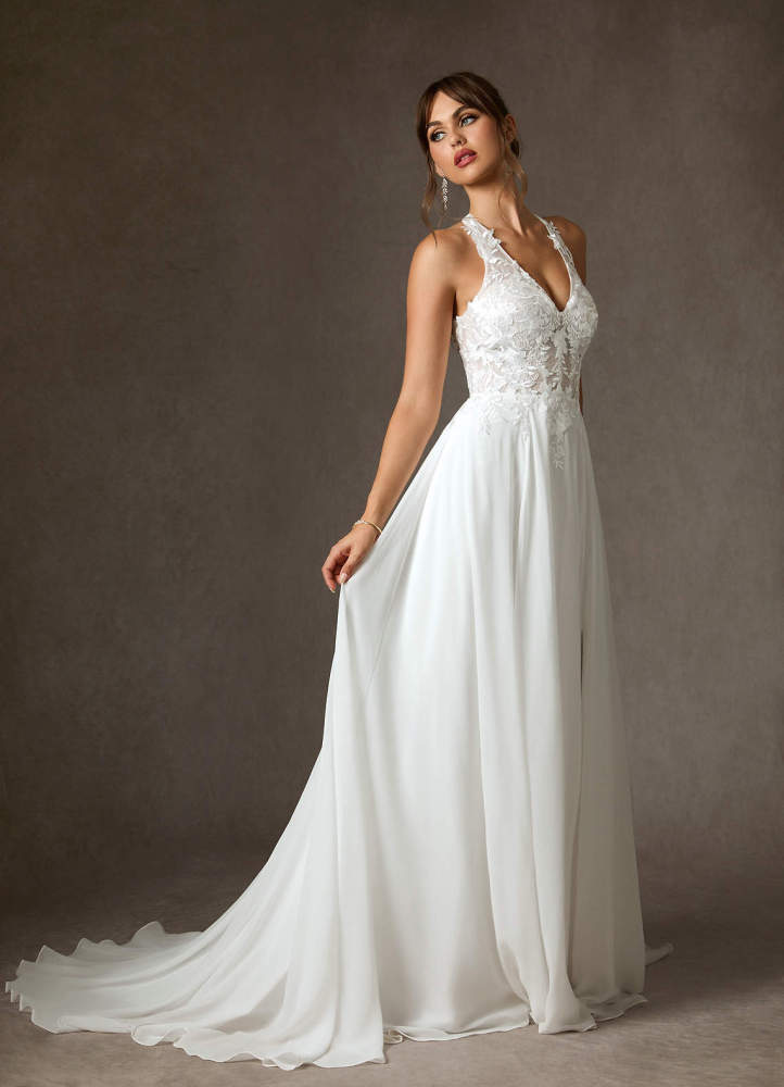 elyessen Sonja Diamond White A-Line Lace Dress