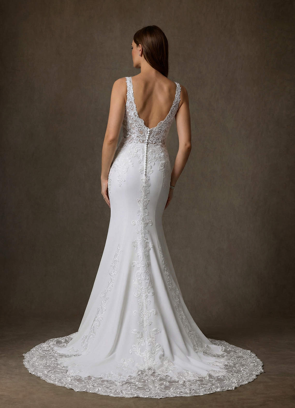 elyessen Isadora Diamond White Mermaid Lace Dress