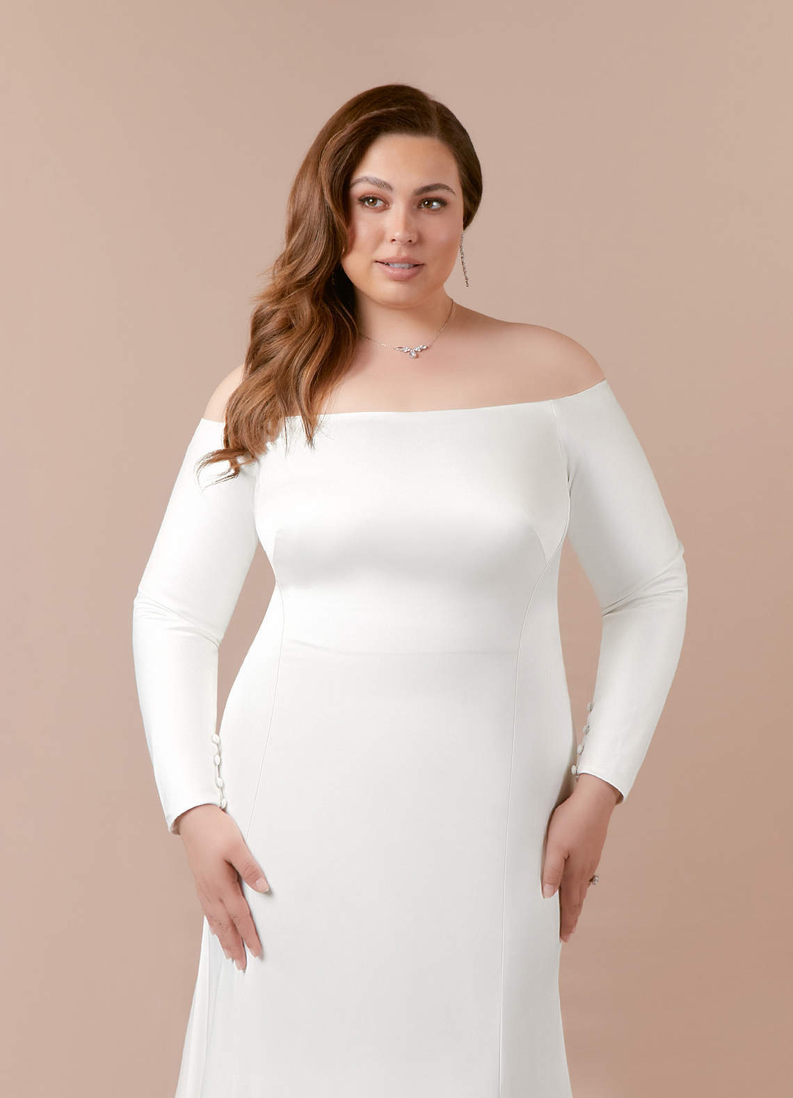 elyessen Marlin Free pannier Diamond White Mermaid Off the Shoulder Satin Dress