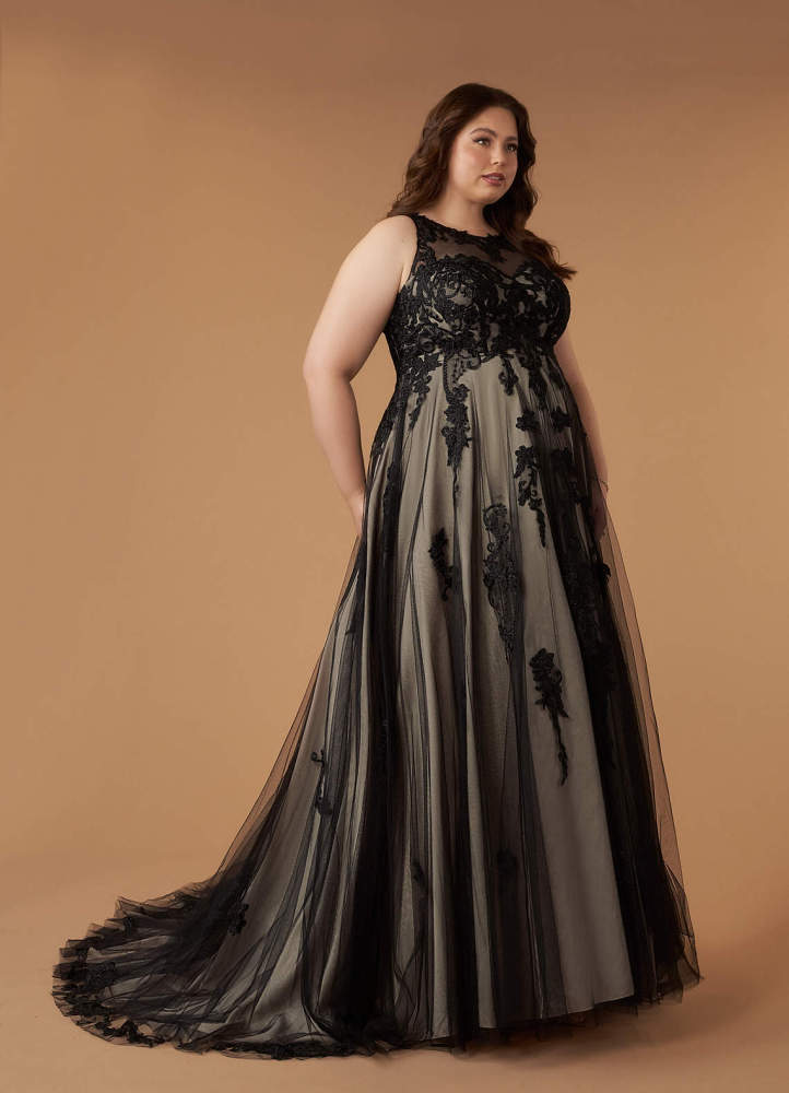 elyessen Diamond White A-Line Sweetheart Lace Tulle Dress