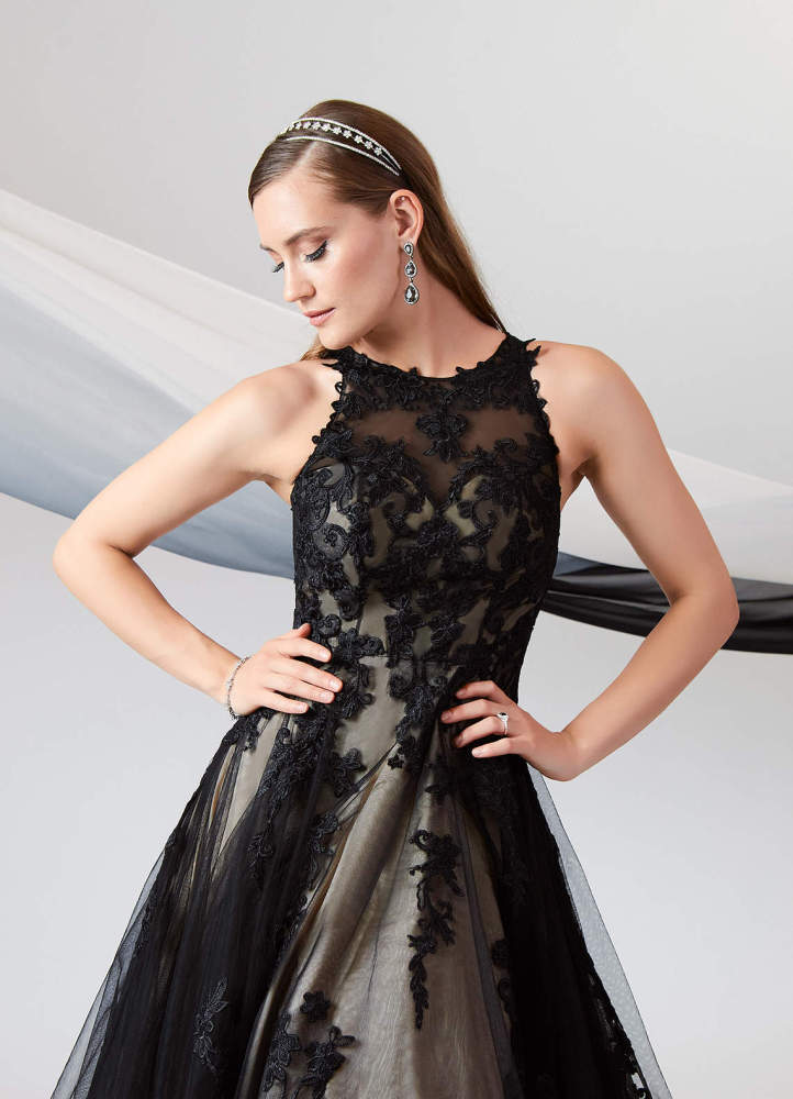 elyessen Diamond White A-Line Sweetheart Lace Tulle Dress