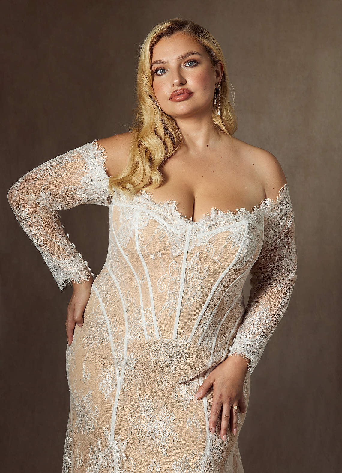 elyessen  Diamond White Mermaid Off the Shoulder Tulle Dress