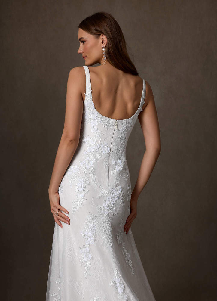 elyessen Rosalie Diamond White A-Line Lace Dress