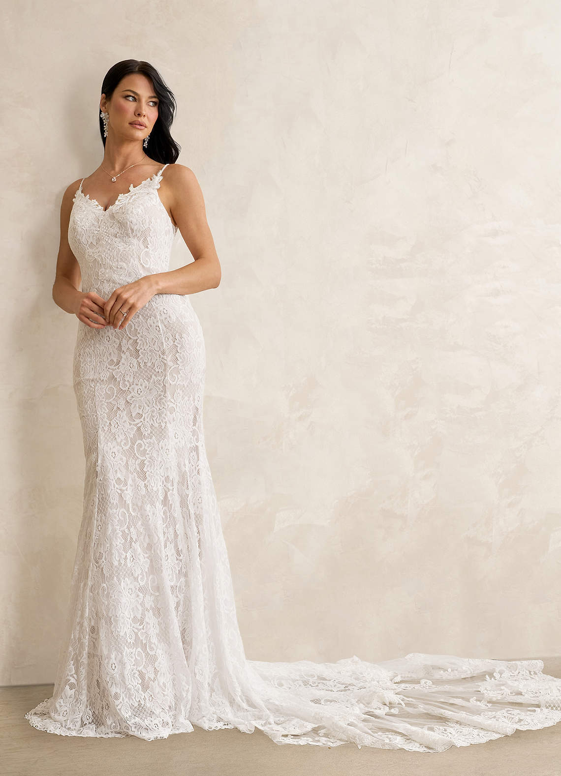 elyessen Prudence Diamond White Mermaid Sequins Tulle Dress