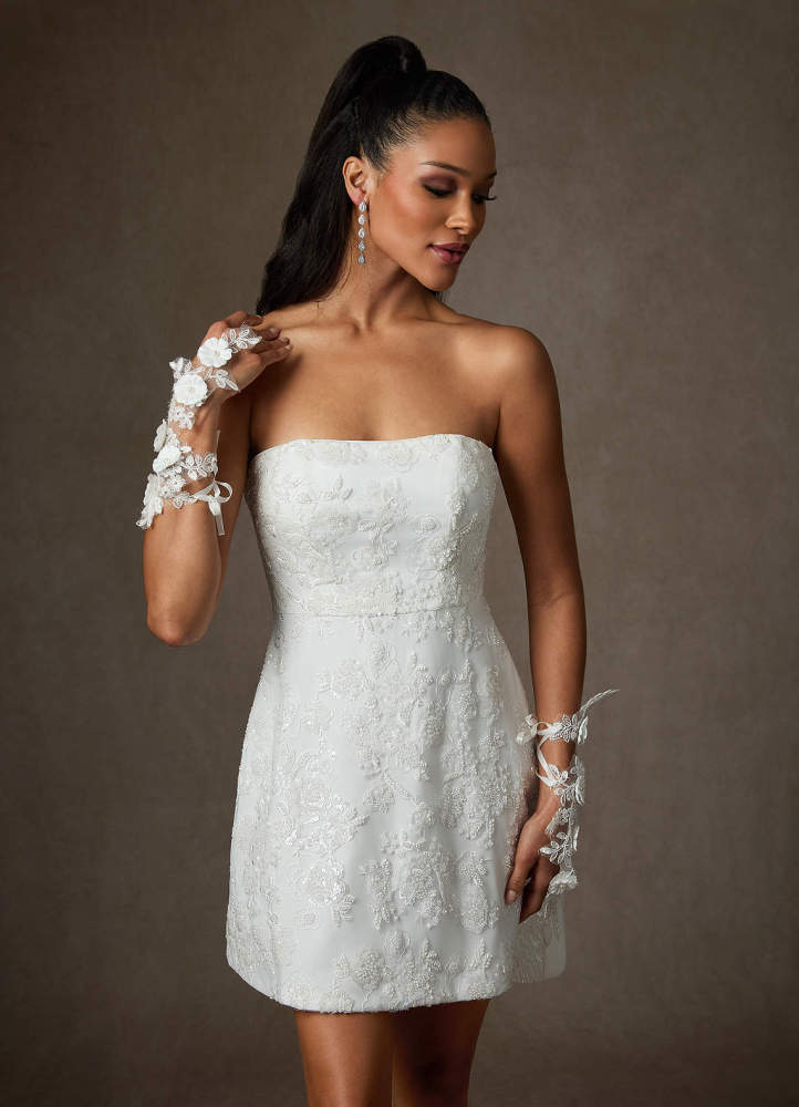 elyessen Atila Diamond White A-Line Lace Dress