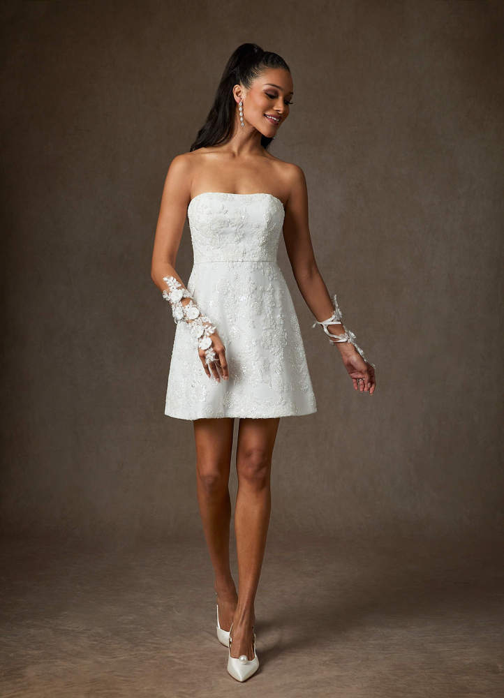 elyessen Atila Diamond White A-Line Lace Dress
