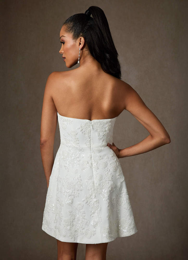 elyessen Atila Diamond White A-Line Lace Dress