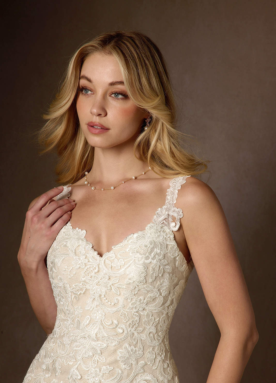 elyessen Diamond White Mermaid Sequins Tulle Dress