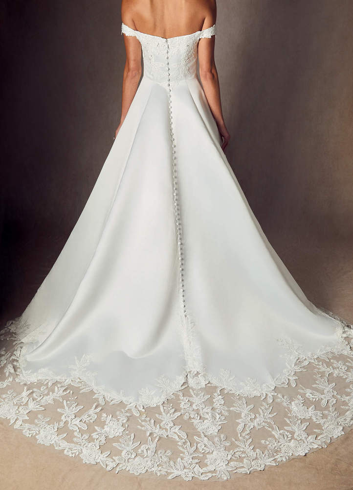 elyessen Kimberlee Diamond White Ball-Gown Sweetheart Neckline Lace Dress